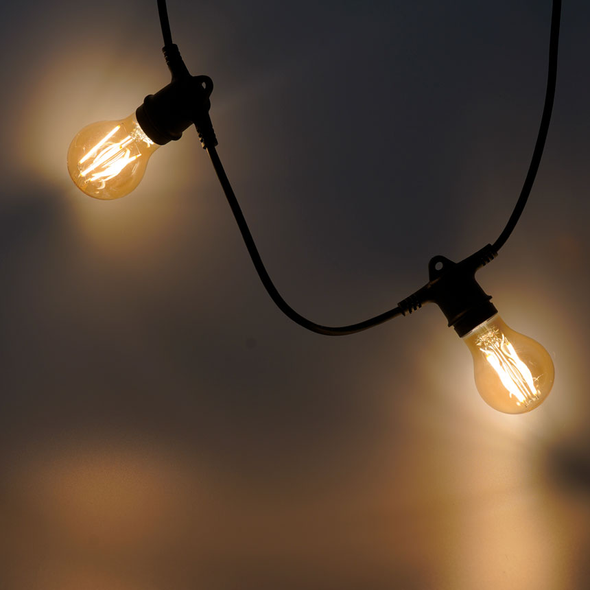 String Light 15xE27 5m IP44 – Lightex