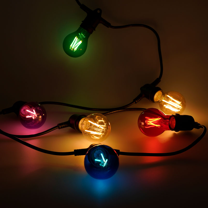 String Light 15xE27 5m IP44 – Lightex