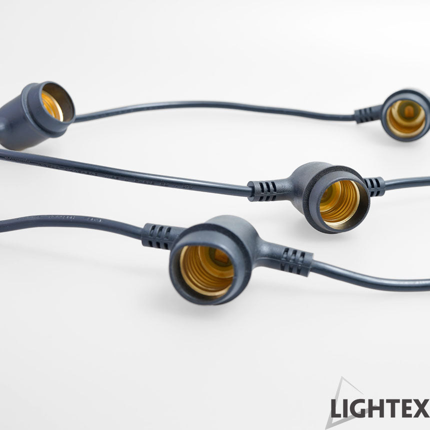 String Light 15xE27 5m IP44 – Lightex