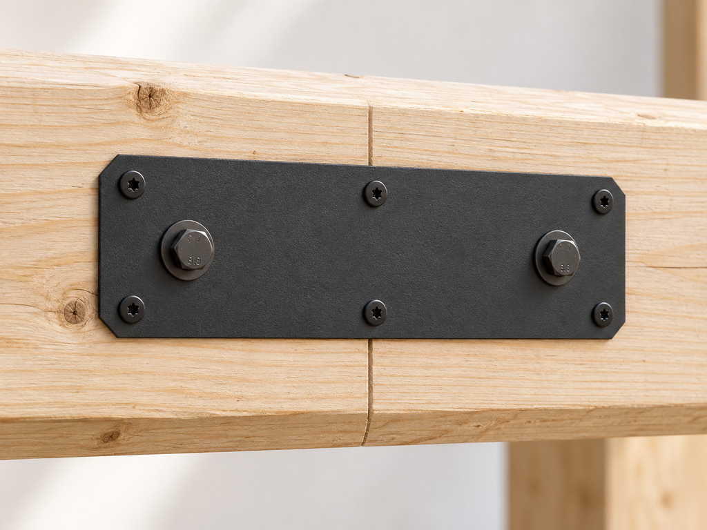 LuxShade I Plate – Straight Steel Connector Plate for Timber