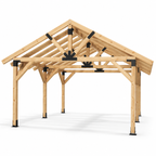 5 × 6 m Gable Pergola Metal Connector Kit + Free Plans & Timber Cutting List