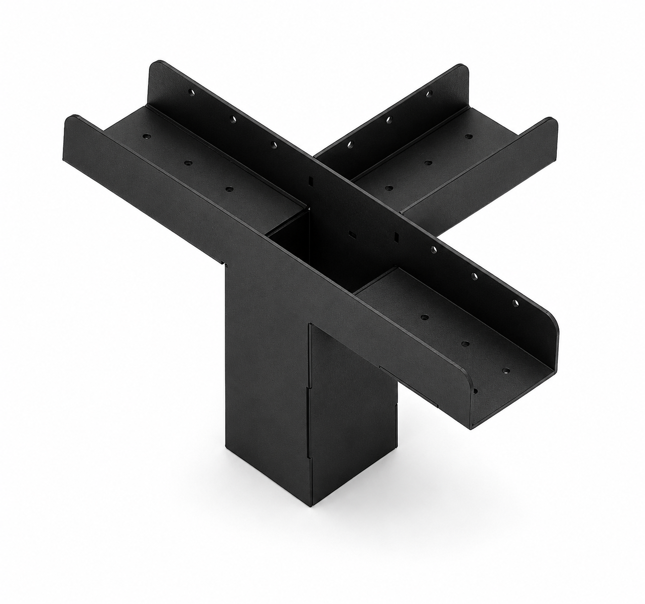 T451010Open – Side Connector 4-Arm 5° for 10×10 cm Beam – LuxShade