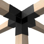 Central Connector with 5 Arms for 10×10 cm Beam