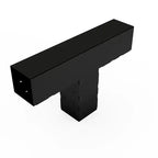 Black metal bracket on a white background